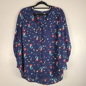 Torrid Disney's Princess Ariel "The Little Mermaid" V-neck Harper Pullover Top